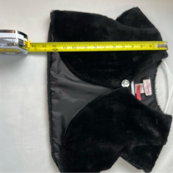 Macy's Girls Bloom Black Faux Fur (Size 10-12) - Picture 4 of 9